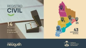 El viernes se celebrarán 43 nuevos matrimonios en Neuquén
