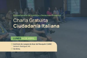 Charla gratuita en Neuquén sobre ciudadanía italiana