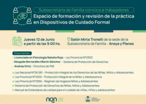 Forman a educadores de los dispositivos de cuidado formal para niños, niñas y adolescentes