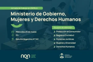 El ministerio de Gobierno, Mujeres y Derechos Humanos realiza una jornada de trabajo en Zapala